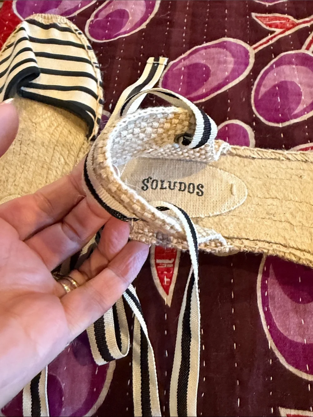 Soludos canvas striped